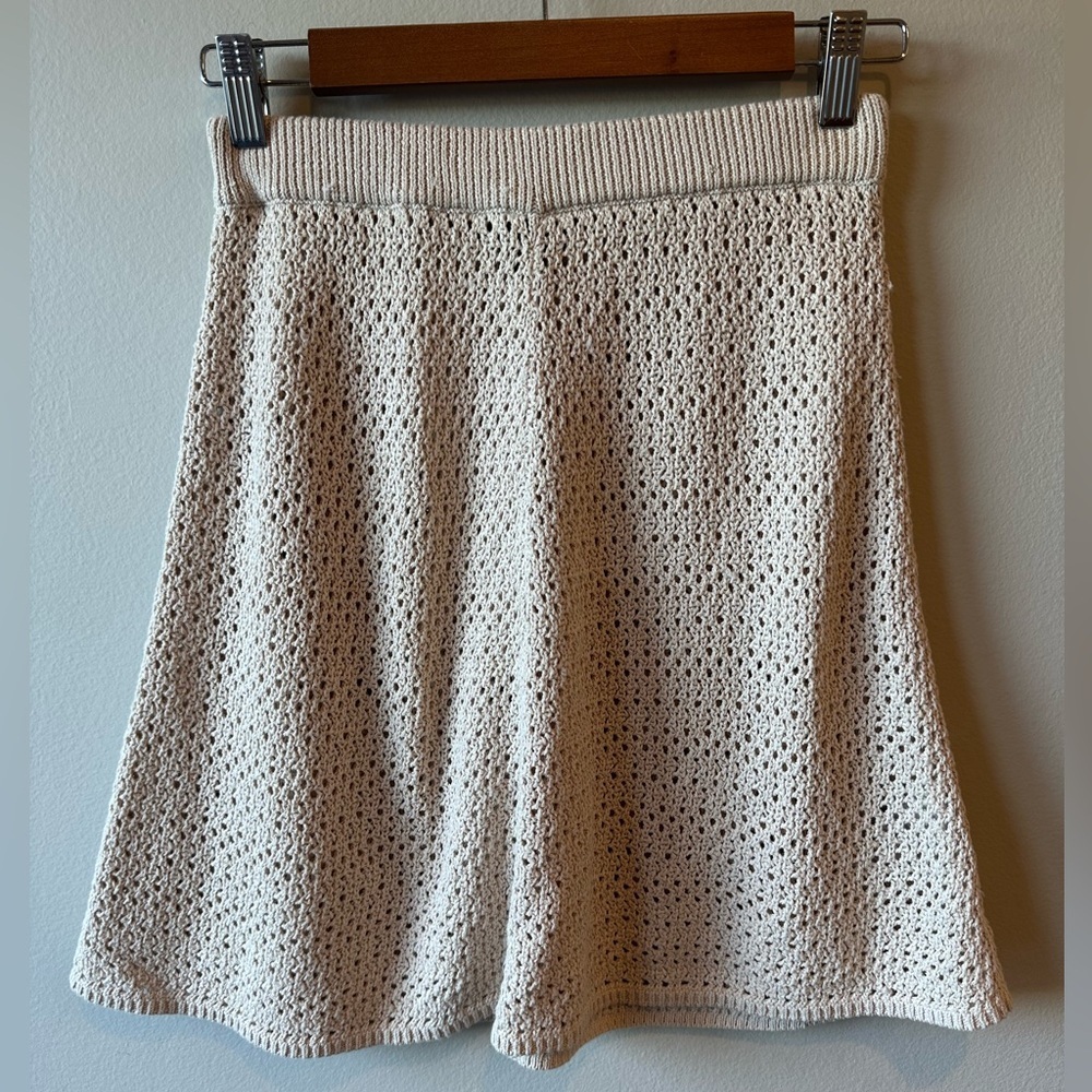 J. Crew Cream Crochet A-Line Mini Skirt Size S